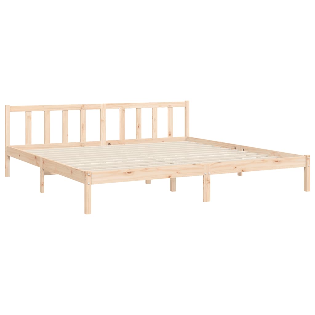 Cadru de pat cu tăblie Super King Size, lemn masiv GartenMobel Dekor