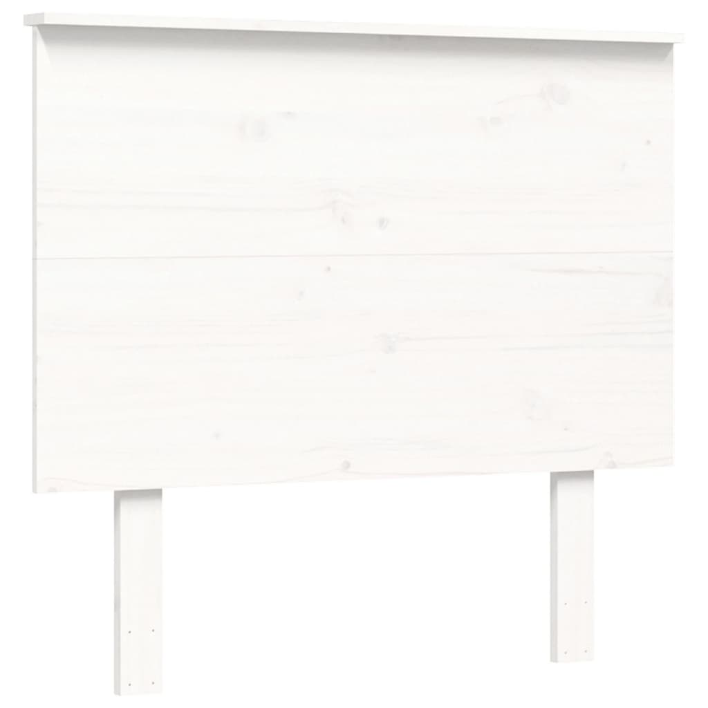Cadru de pat cu tăblie, alb, 100x200 cm, lemn masiv GartenMobel Dekor