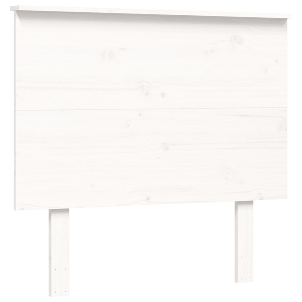 Cadru de pat cu tăblie, alb, 90x200 cm, lemn masiv GartenMobel Dekor