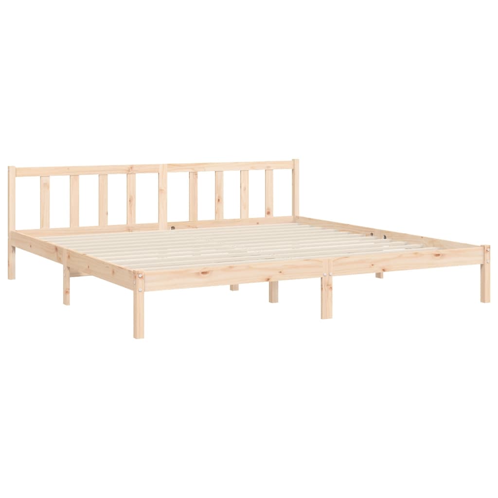 Cadru pat cu tăblie 200x200 cm, lemn masiv de pin GartenMobel Dekor