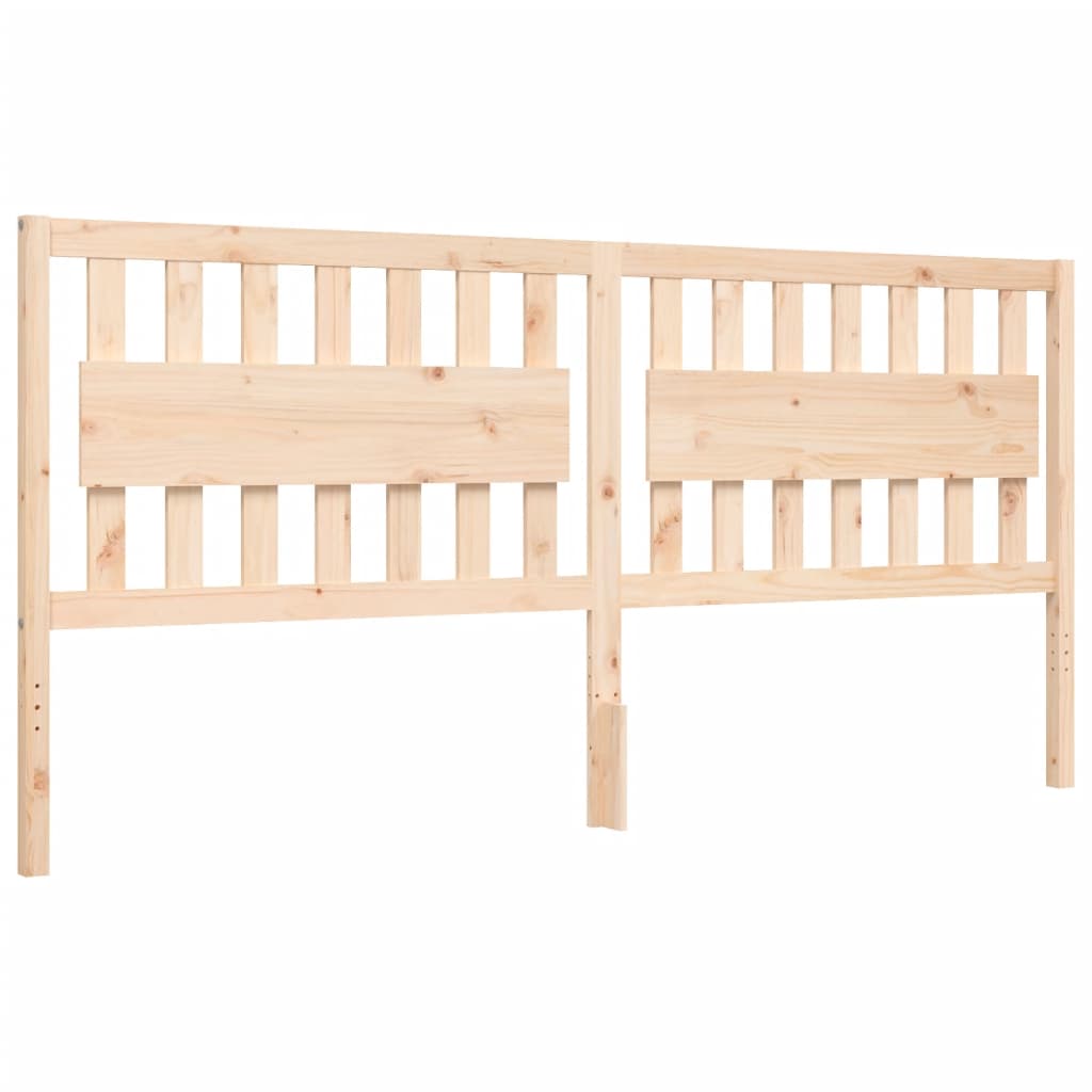 Cadru pat cu tăblie 200x200 cm, lemn masiv de pin GartenMobel Dekor