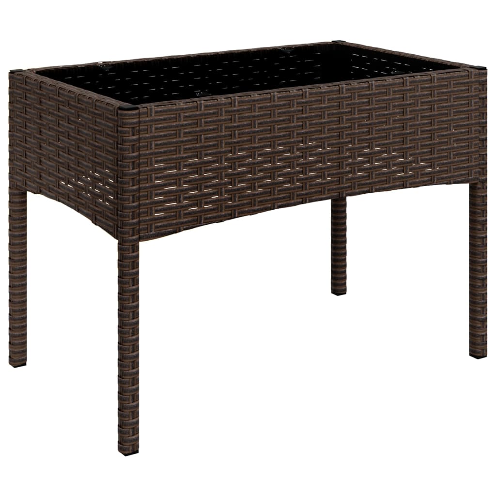 Set mobilier de grădină cu perne, 4 piese, maro, poliratan GartenMobel Dekor
