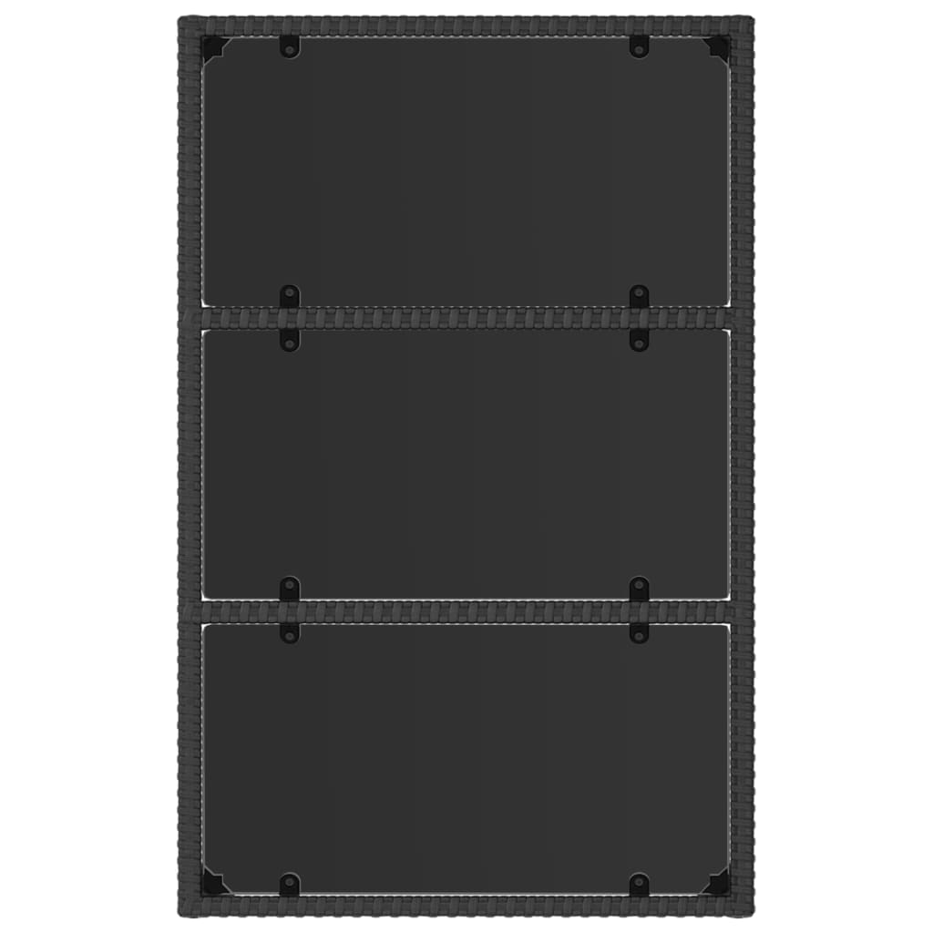 Set mobilier relaxare grădină 4 piese cu perne poliratan negru GartenMobel Dekor