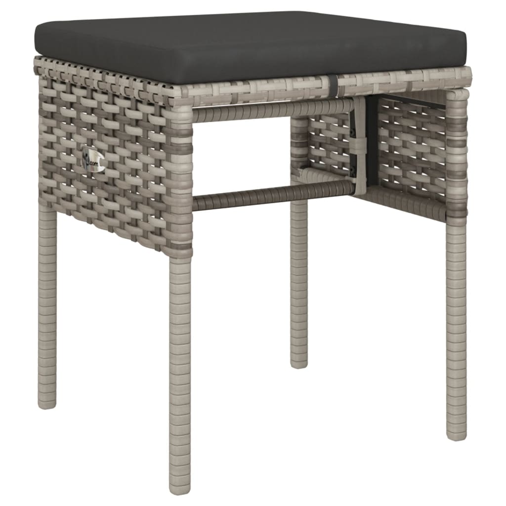 Set mobilier de grădină cu perne, 6 piese, gri, poliratan GartenMobel Dekor
