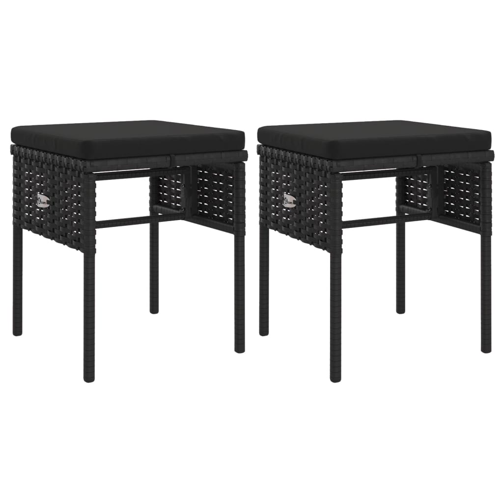 Set mobilier de grădină cu perne, 6 piese, negru, poliratan GartenMobel Dekor