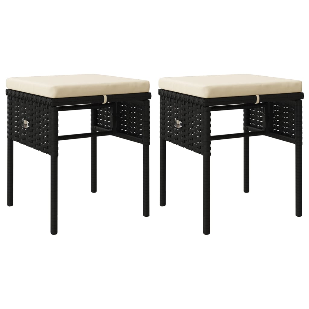 Set mobilier de grădină cu perne, 6 piese, negru, poliratan GartenMobel Dekor