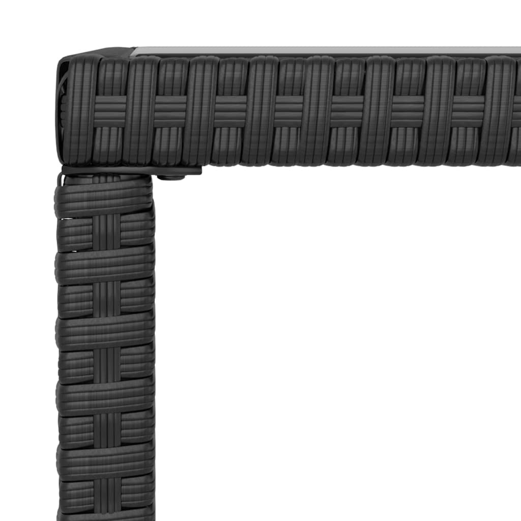 Set mobilier relaxare grădină 4 piese cu perne poliratan negru GartenMobel Dekor