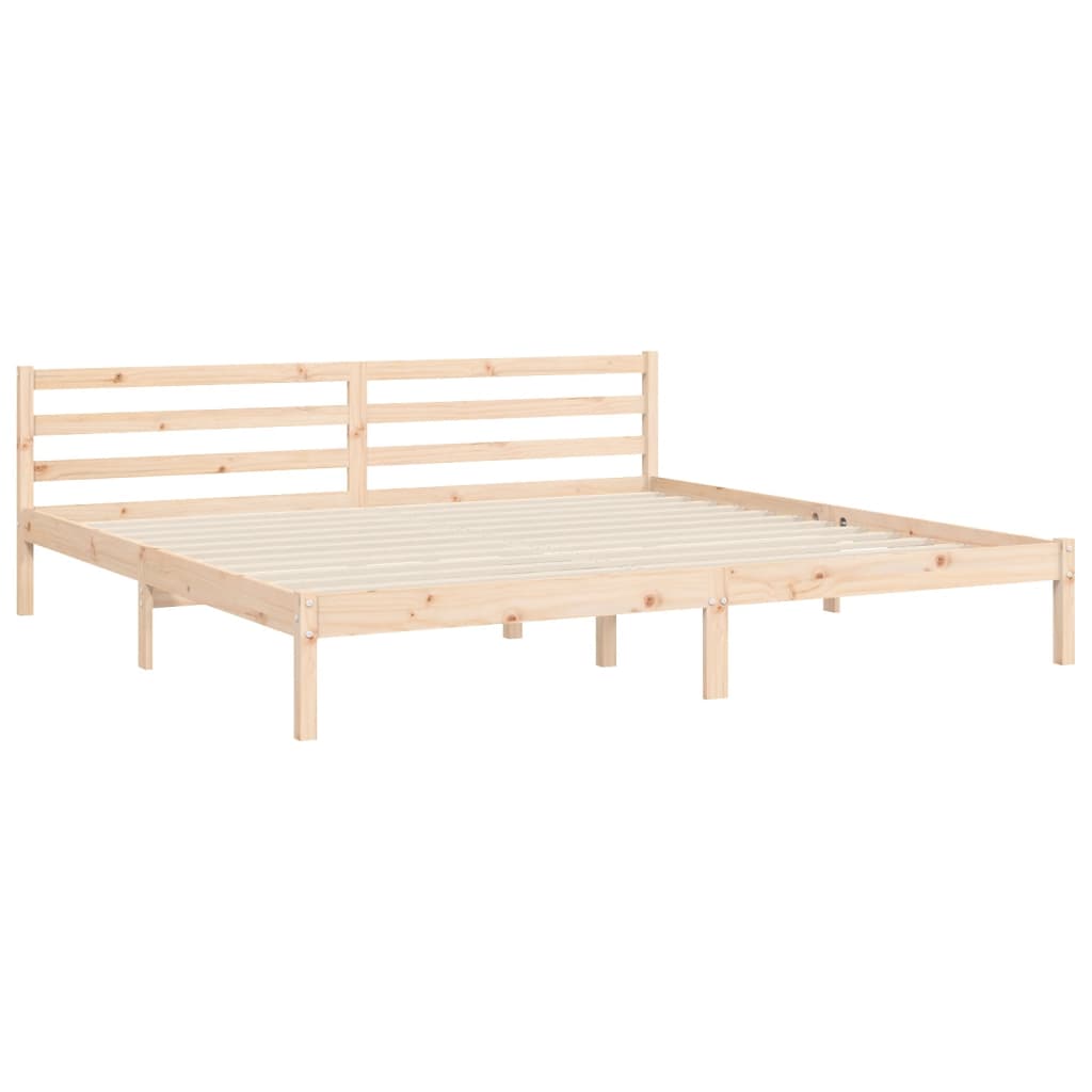 Cadru de pat cu tăblie Super King Size, lemn masiv GartenMobel Dekor
