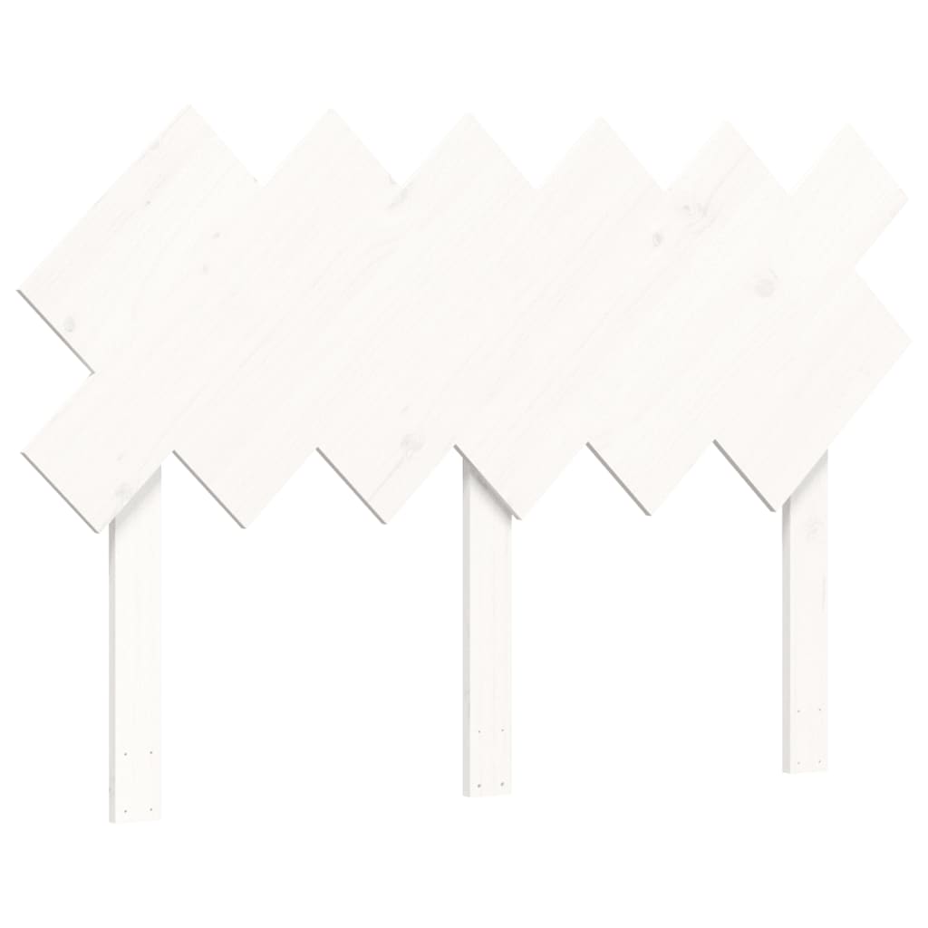 Cadru de pat senior cu tăblie dublu, alb, lemn masiv GartenMobel Dekor