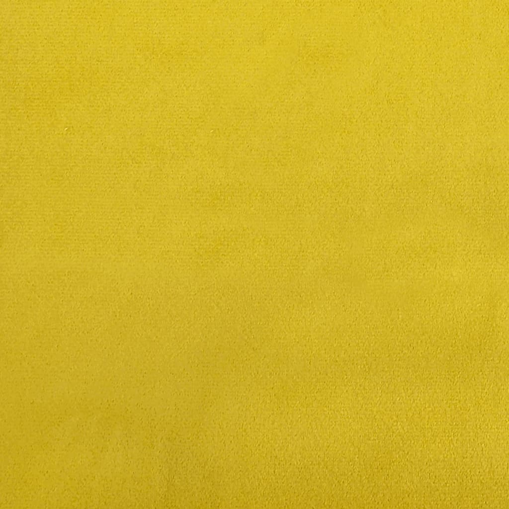 Pat de zi cu saltea, galben, 100x200 cm, catifea GartenMobel Dekor