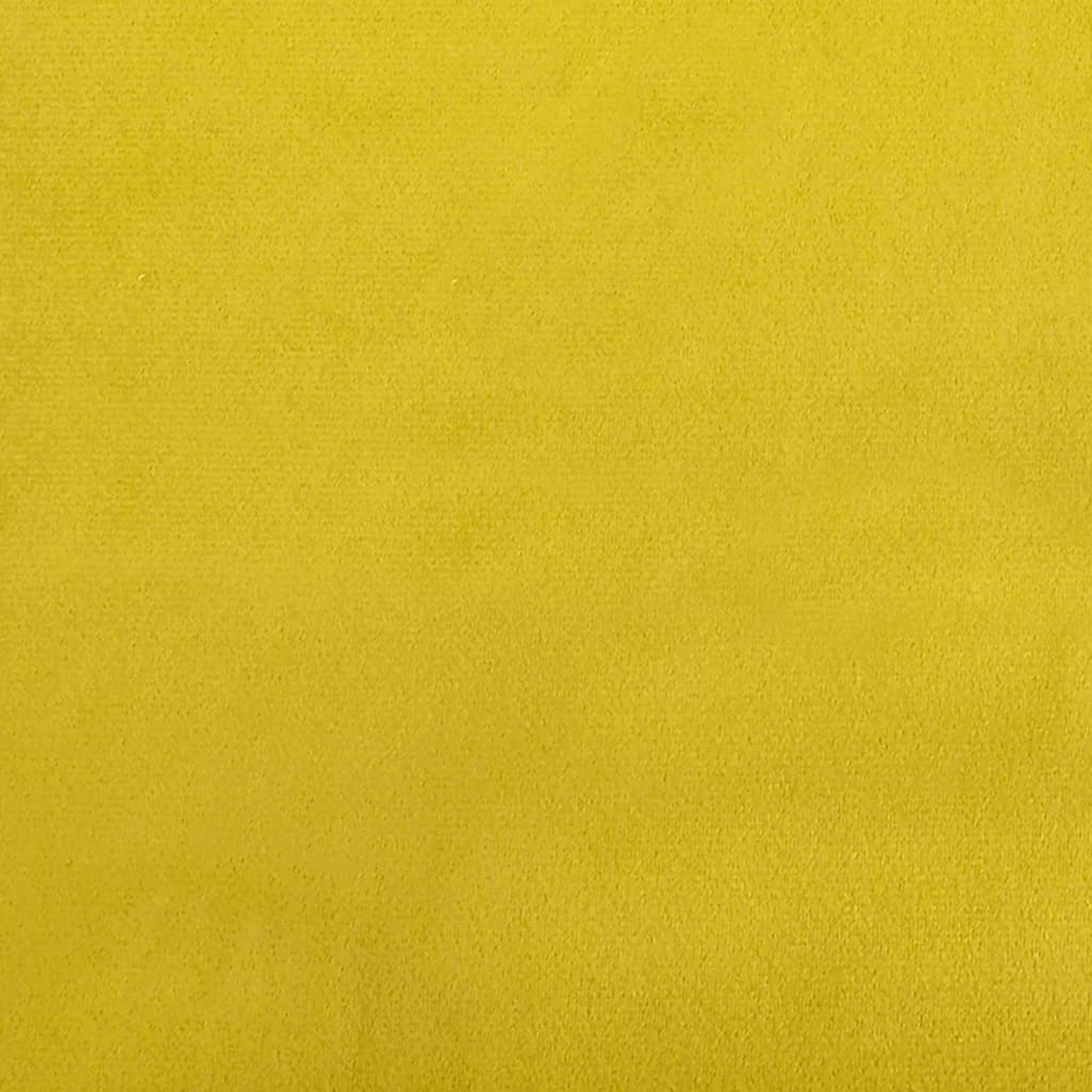 Pat de zi cu saltea, galben, 90x200 cm, catifea GartenMobel Dekor
