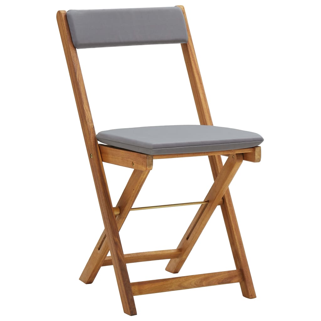 Set bistro pliabil cu perne, 3 piese, lemn masiv de acacia  GartenMobel Dekor