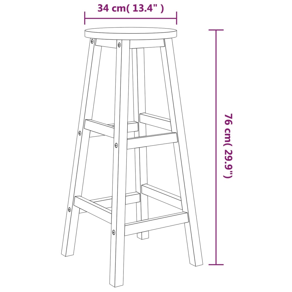 Set mobilier de bar, 3 piese, lemn masiv de acacia  GartenMobel Dekor