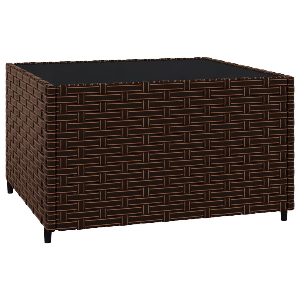 Set mobilier de grădină cu perne, 3 piese, maro, poliratan GartenMobel Dekor
