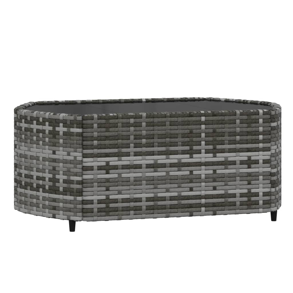 Set mobilier de grădină cu perne, 3 piese, gri, poliratan GartenMobel Dekor