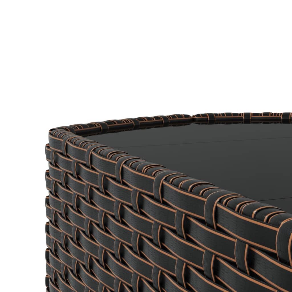 Set mobilier de grădină cu perne, 3 piese, maro, poliratan GartenMobel Dekor