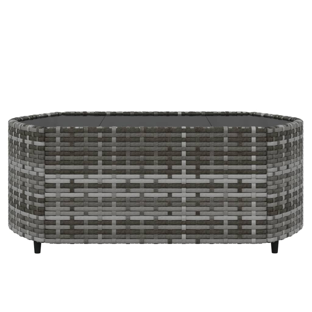 Set mobilier de grădină cu perne, 3 piese, gri, poliratan GartenMobel Dekor