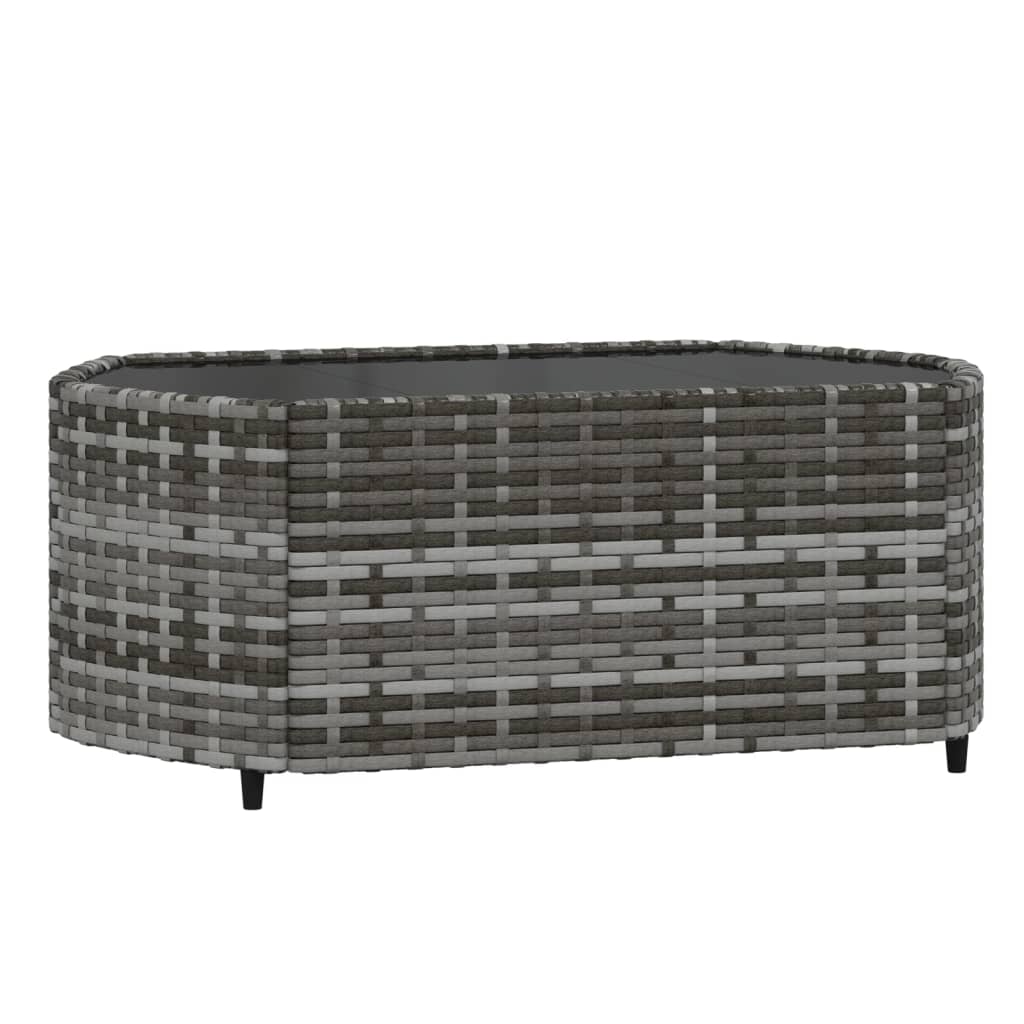 Set mobilier de grădină cu perne, 3 piese, gri, poliratan GartenMobel Dekor
