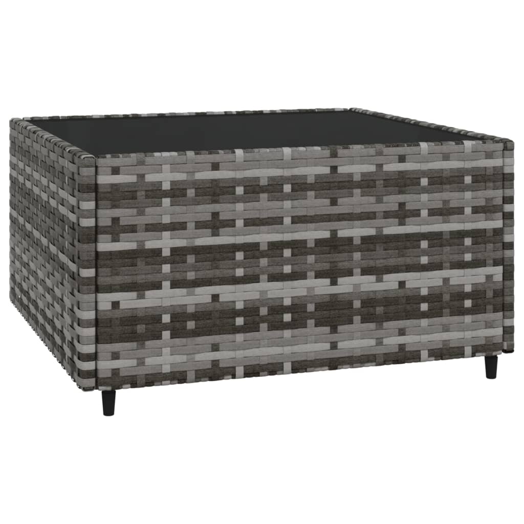 Set mobilier de grădină cu perne, 3 piese, gri, poliratan GartenMobel Dekor