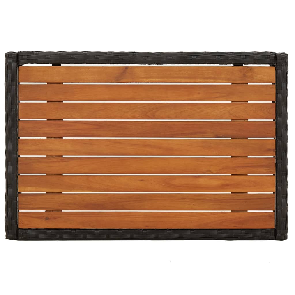 Set mobilier de grădină cu perne, 3 piese, negru, poliratan GartenMobel Dekor