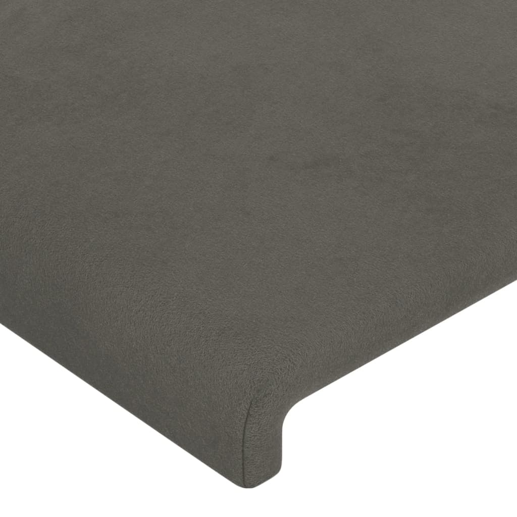 Tăblii de pat, 2 buc, gri închis, 90x5x78/88 cm, catifea GartenMobel Dekor