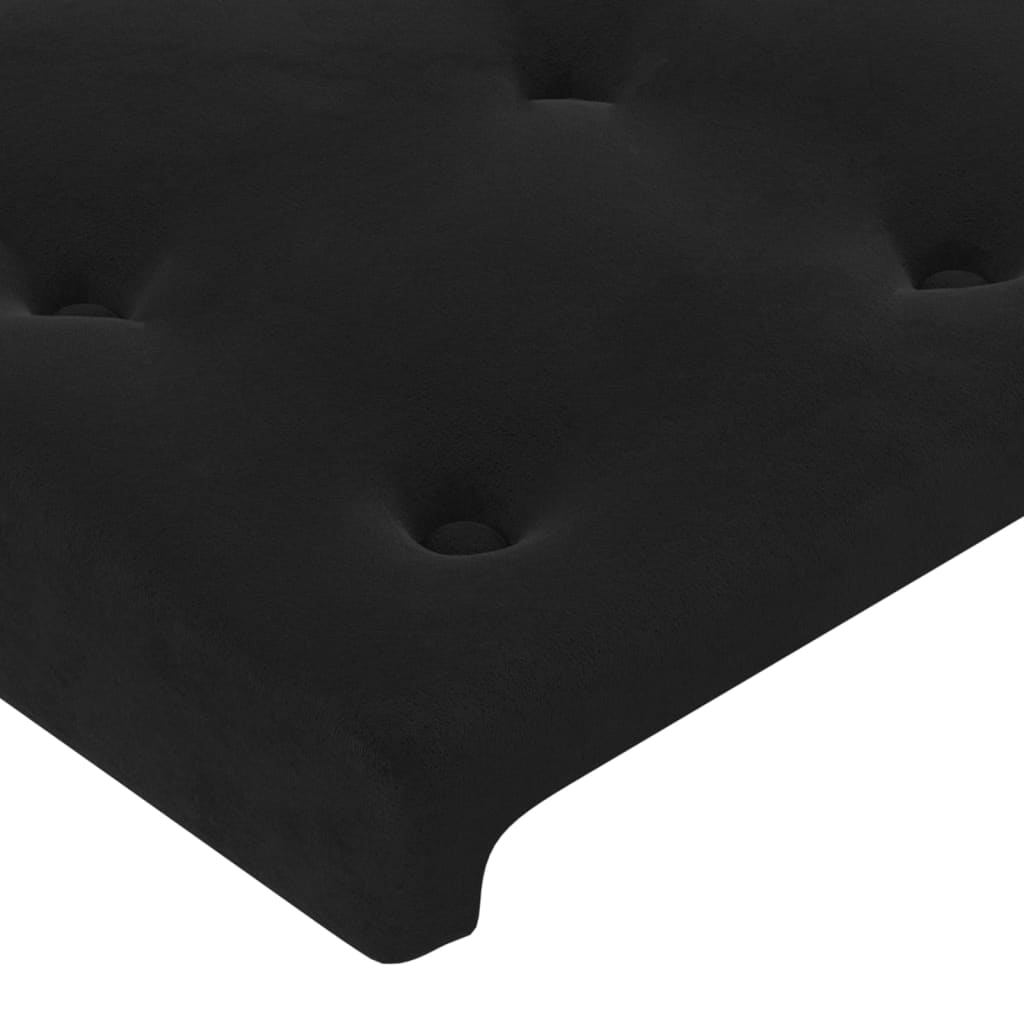 Tăblii de pat, 2 buc, negru, 90x5x78/88 cm, catifea GartenMobel Dekor