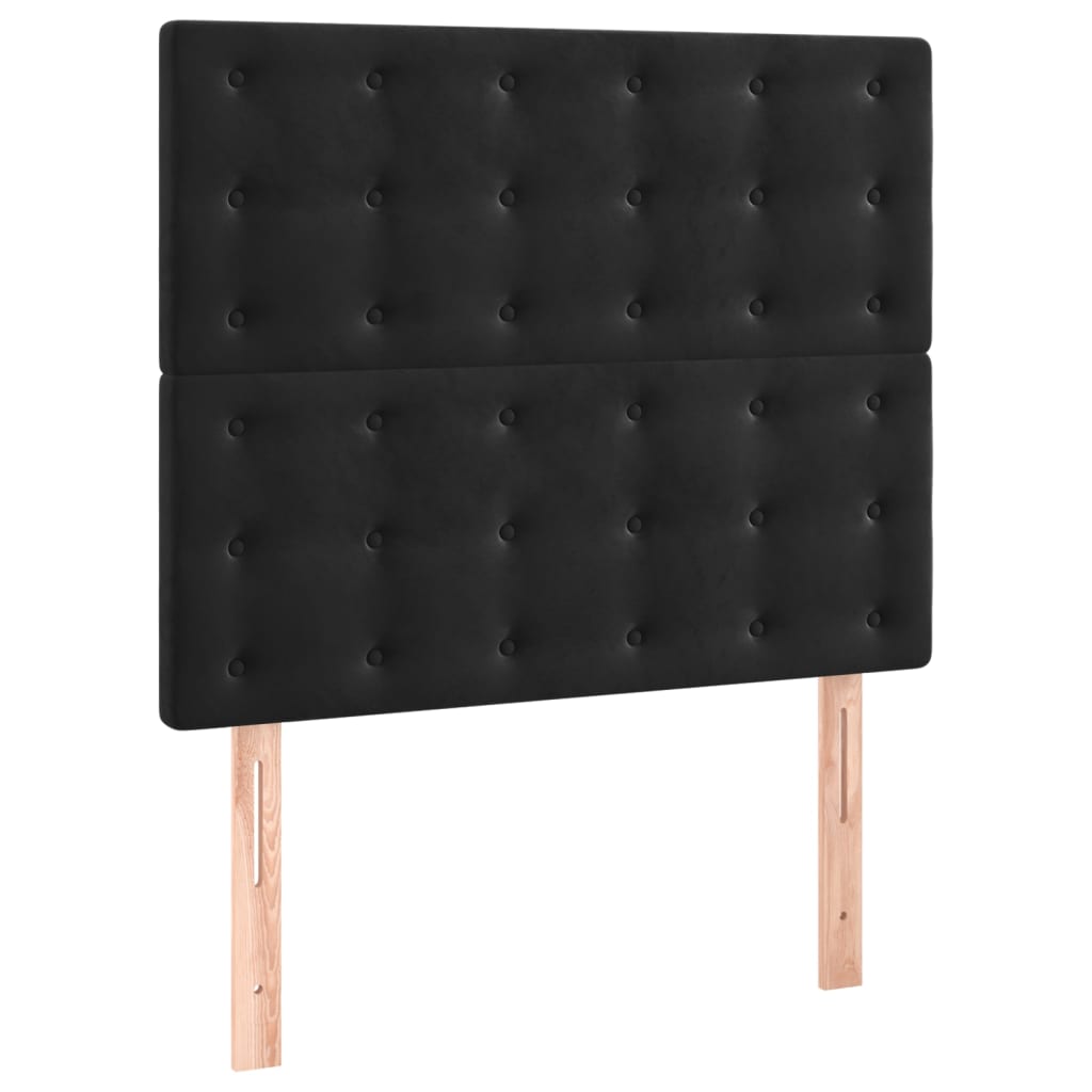 Tăblii de pat, 2 buc, negru, 90x5x78/88 cm, catifea GartenMobel Dekor