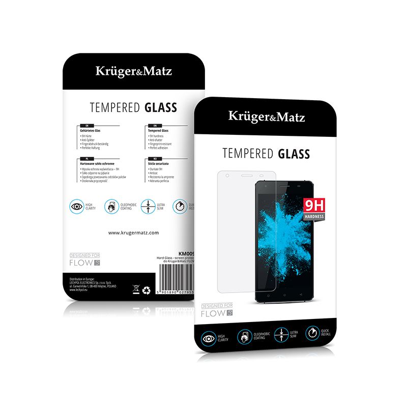 FOLIE TEMPERED GLASS FLOW 5+ KRUGER&MATZ EuroGoods Quality