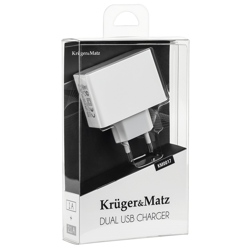 INCARCATOR RETEA DUAL USB 2.1A KRUGER&MATZ EuroGoods Quality