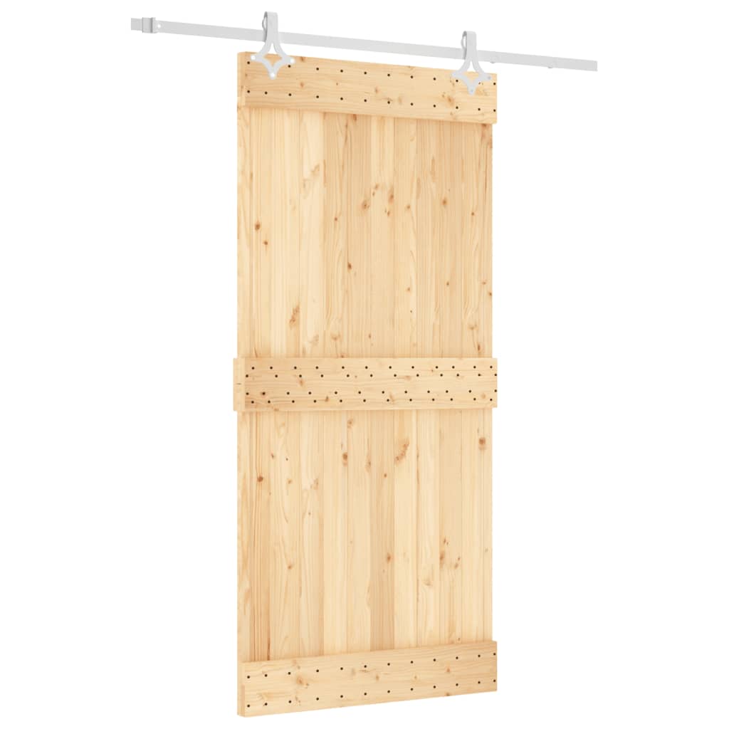 Ușă glisantă cu set de feronerie 95x210 cm, lemn masiv de pin GartenMobel Dekor