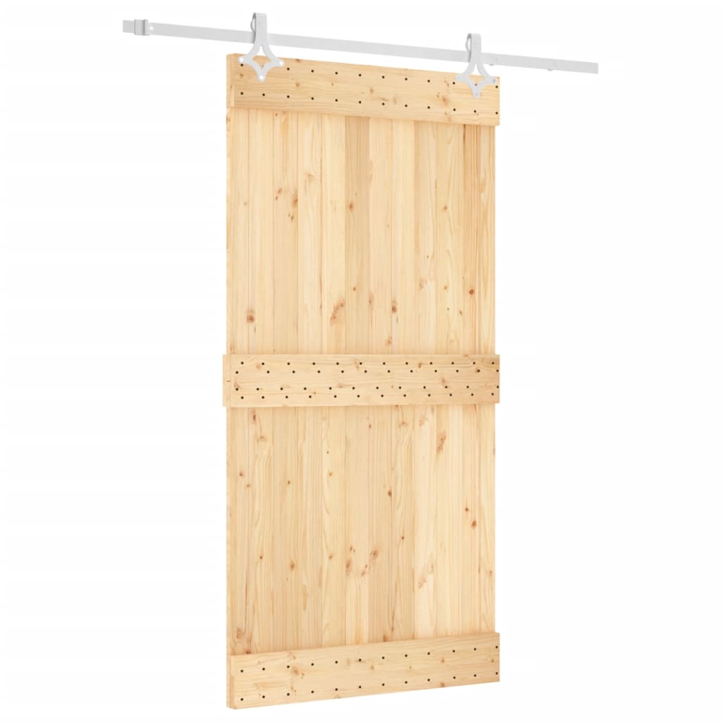 Ușă glisantă cu set feronerie, 100x210 cm, lemn masiv de pin GartenMobel Dekor