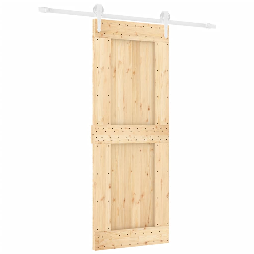Ușă glisantă cu set de feronerie 80x210 cm, lemn masiv de pin GartenMobel Dekor