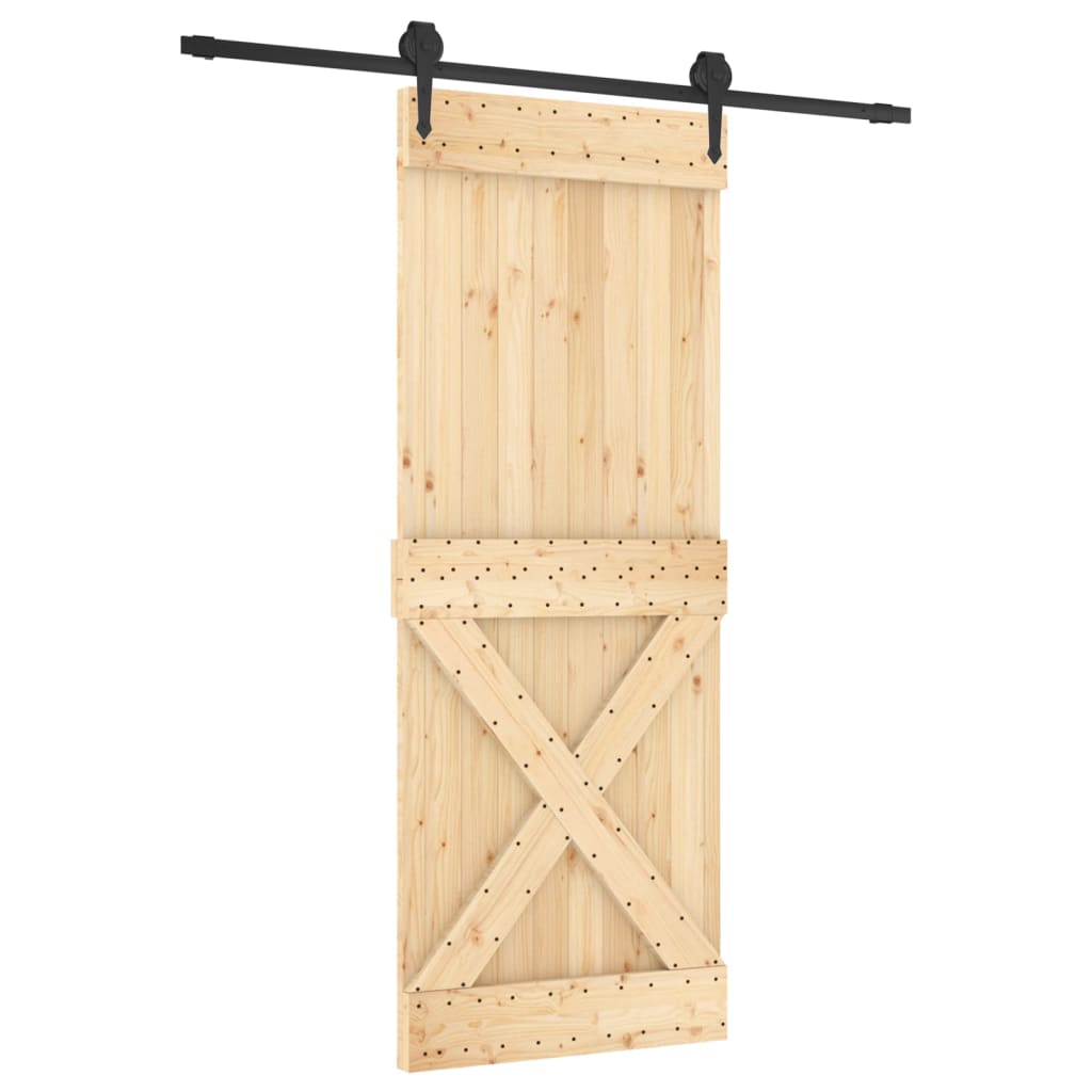 Ușă glisantă cu set de feronerie 80x210 cm, lemn masiv de pin GartenMobel Dekor