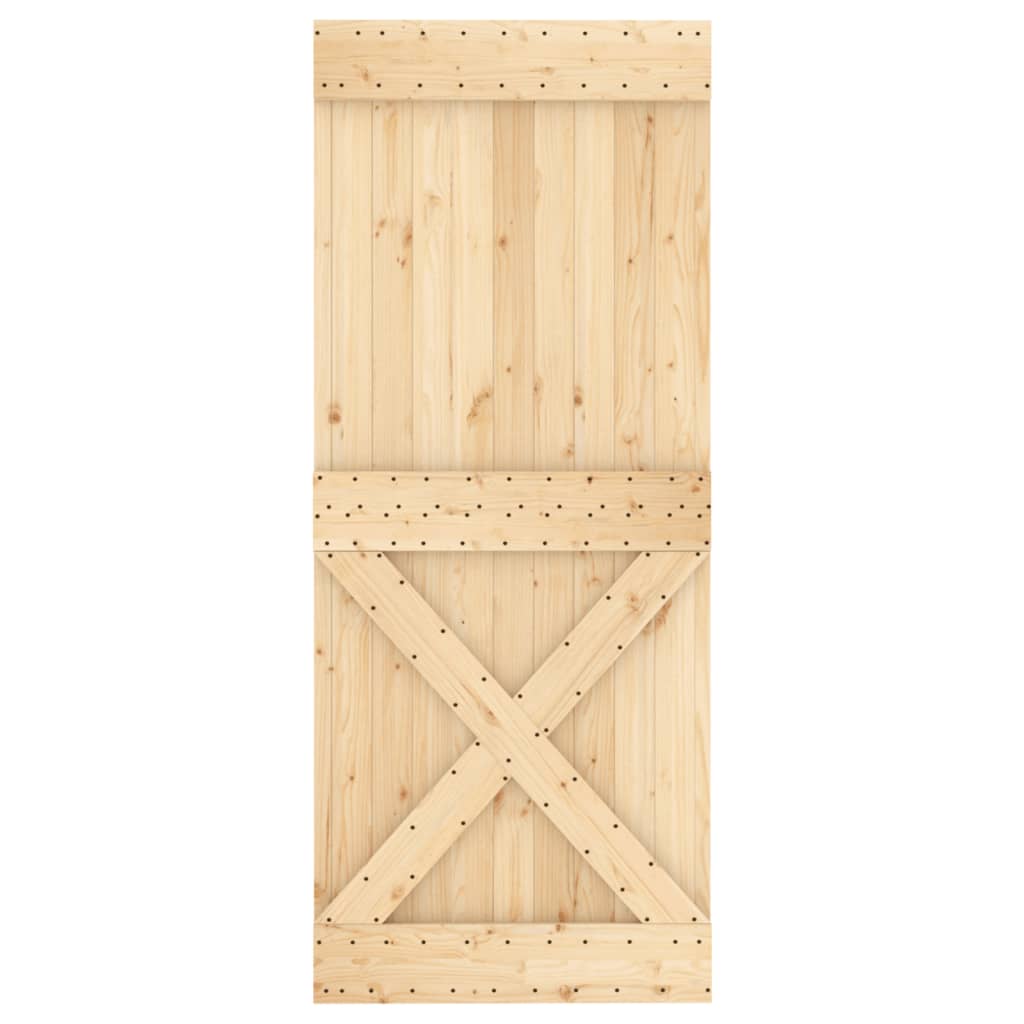 Ușă glisantă cu set de feronerie 80x210 cm, lemn masiv de pin GartenMobel Dekor
