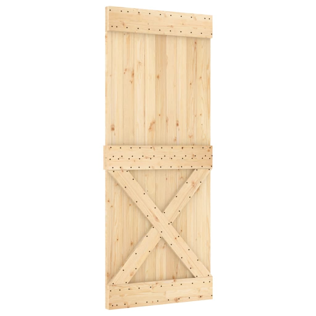 Ușă glisantă cu set de feronerie 80x210 cm, lemn masiv de pin GartenMobel Dekor