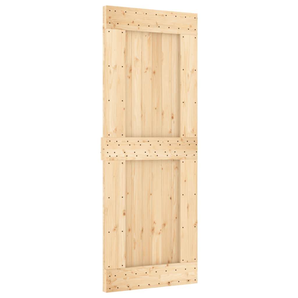 Ușă glisantă cu set de feronerie 80x210 cm, lemn masiv de pin GartenMobel Dekor