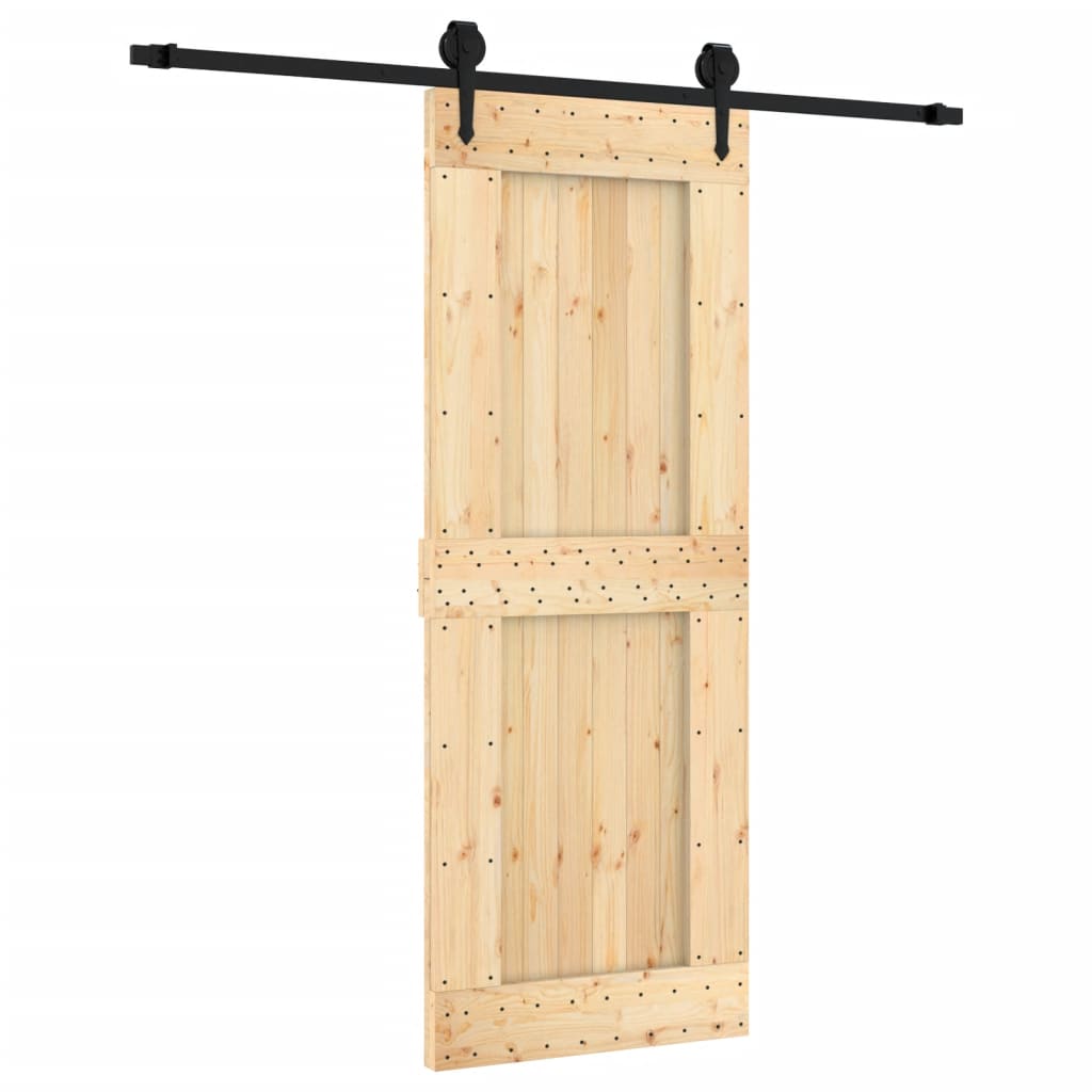 Ușă glisantă cu set de feronerie 80x210 cm, lemn masiv de pin GartenMobel Dekor