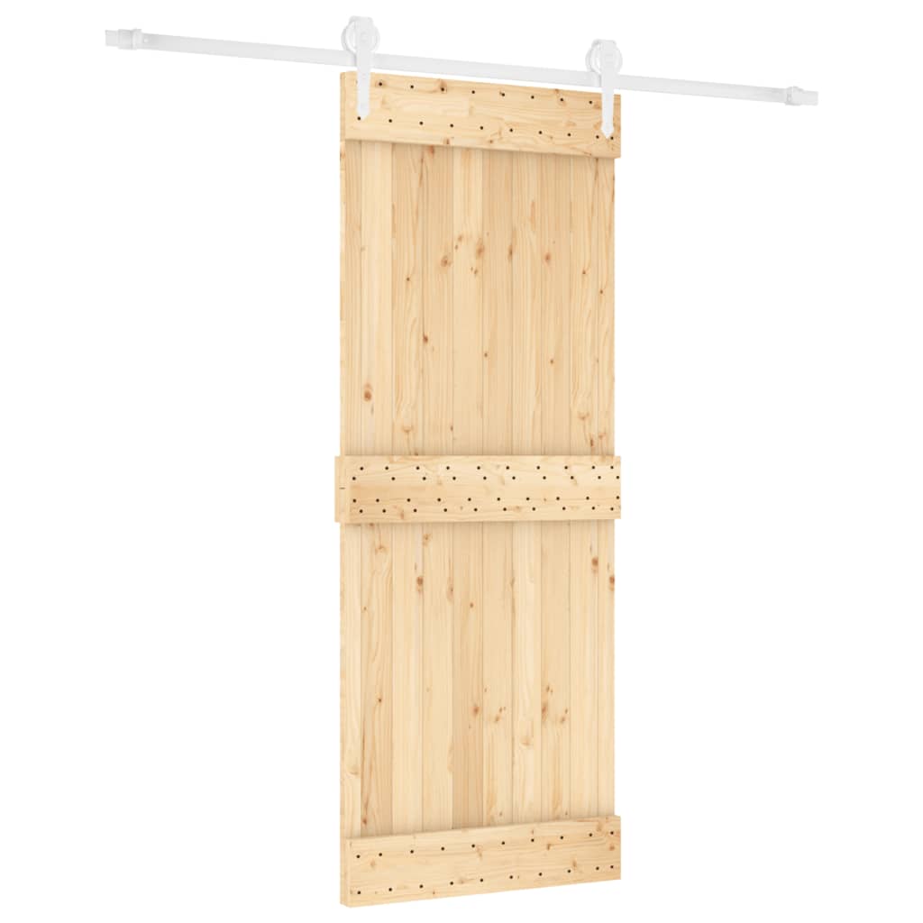 Ușă glisantă cu set de feronerie 80x210 cm, lemn masiv de pin GartenMobel Dekor