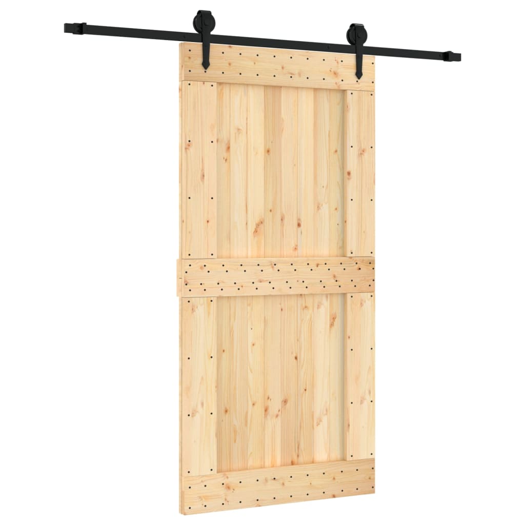 Ușă glisantă cu set feronerie, 100x210 cm, lemn masiv de pin GartenMobel Dekor