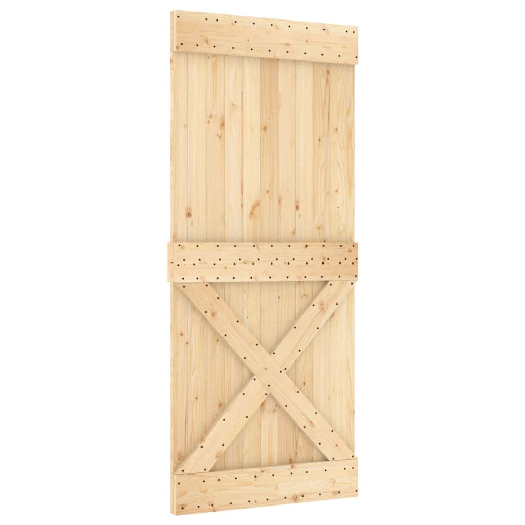 Ușă glisantă cu set feronerie, 90x210 cm, lemn masiv de pin GartenMobel Dekor
