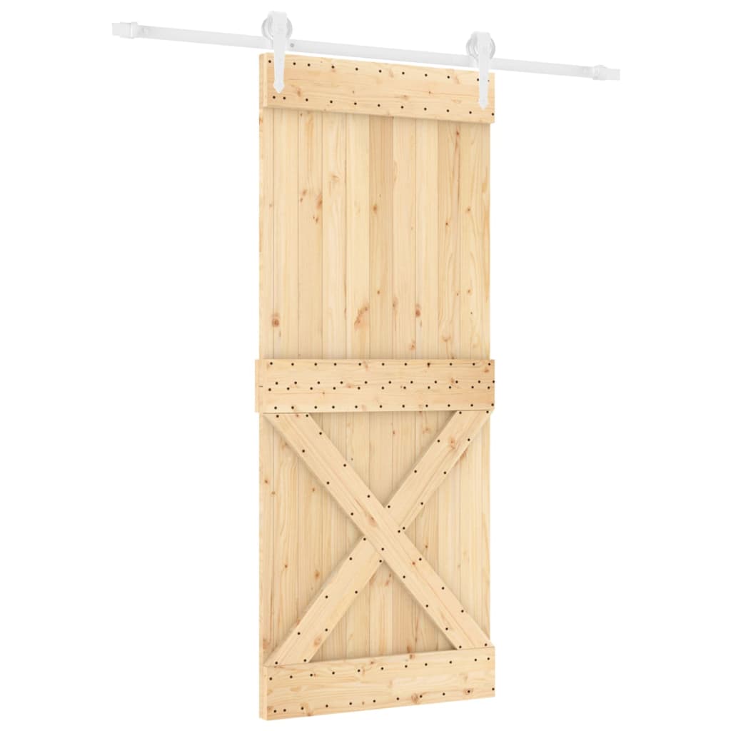 Ușă glisantă cu set feronerie, 90x210 cm, lemn masiv de pin GartenMobel Dekor