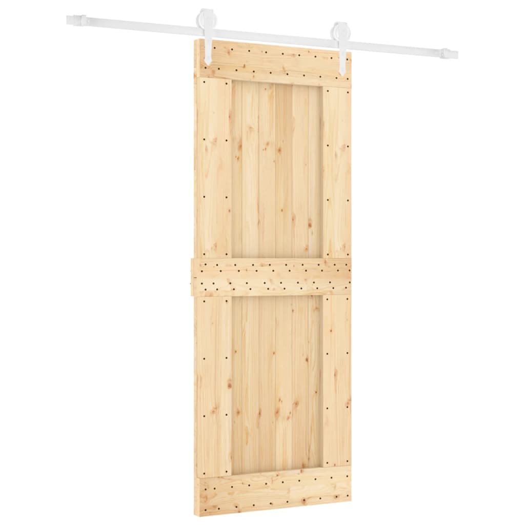 Ușă glisantă cu set de feronerie 80x210 cm, lemn masiv de pin GartenMobel Dekor