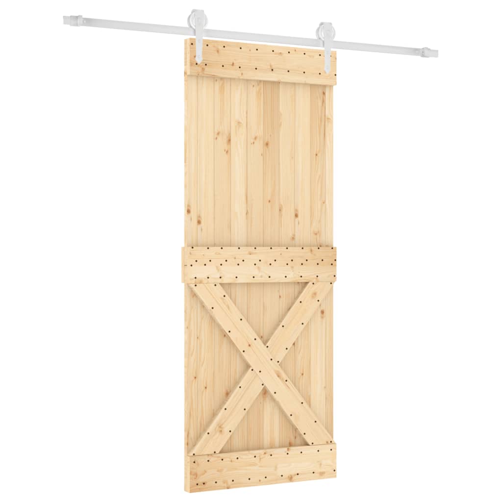 Ușă glisantă cu set de feronerie 80x210 cm, lemn masiv de pin GartenMobel Dekor