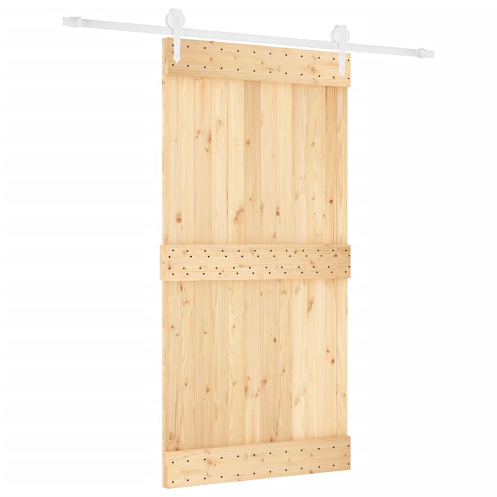 Ușă glisantă cu set feronerie, 100x210 cm, lemn masiv de pin GartenMobel Dekor