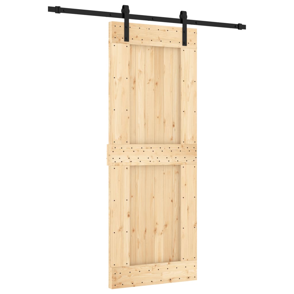 Ușă glisantă cu set de feronerie 80x210 cm, lemn masiv de pin GartenMobel Dekor