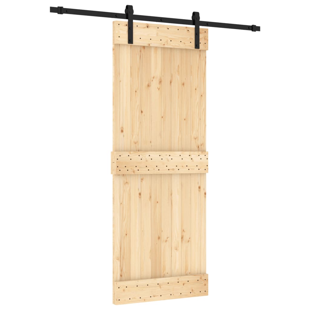 Ușă glisantă cu set de feronerie 80x210 cm, lemn masiv de pin GartenMobel Dekor