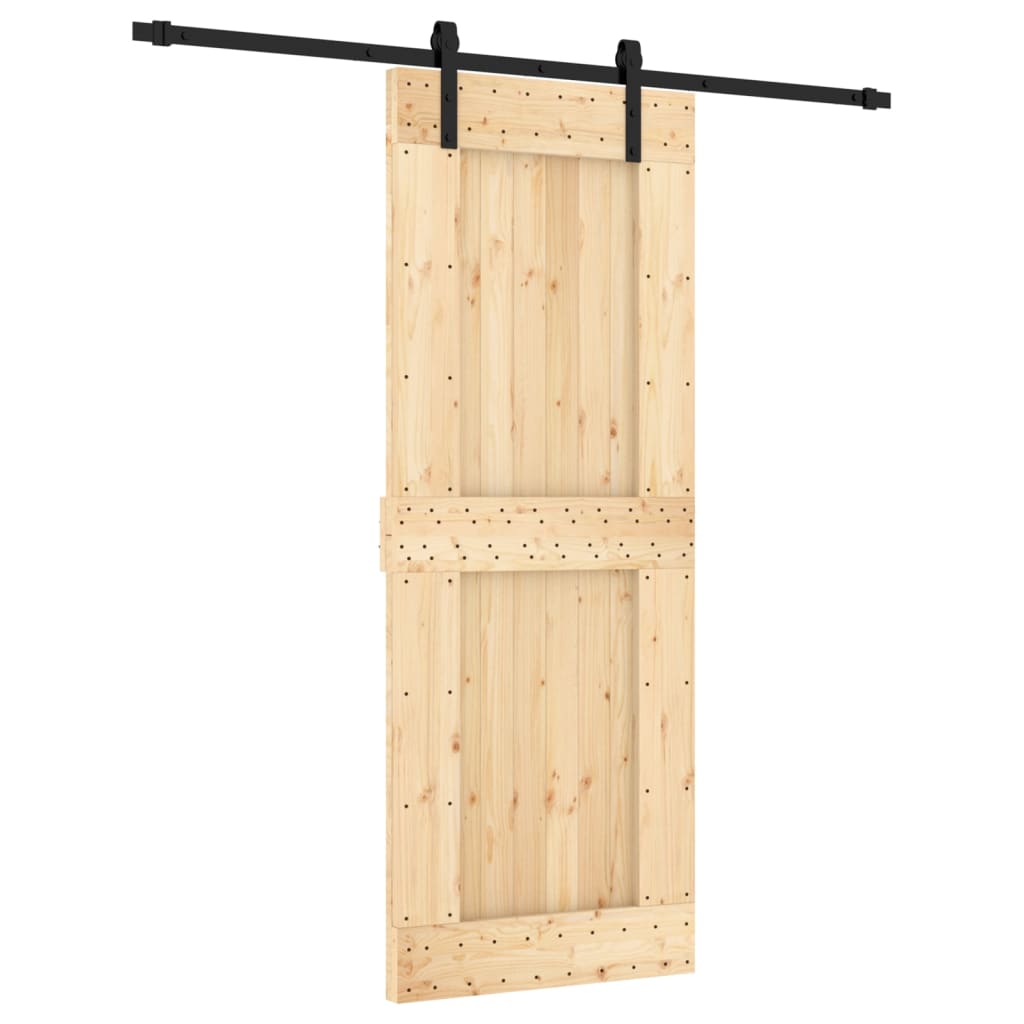 Ușă glisantă cu set de feronerie 80x210 cm, lemn masiv de pin GartenMobel Dekor