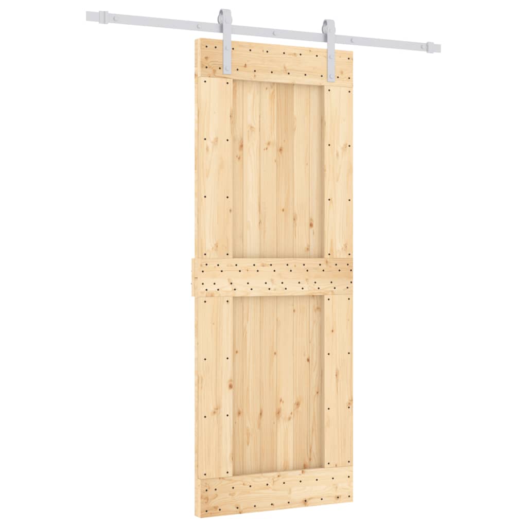 Ușă glisantă cu set de feronerie 80x210 cm, lemn masiv de pin GartenMobel Dekor