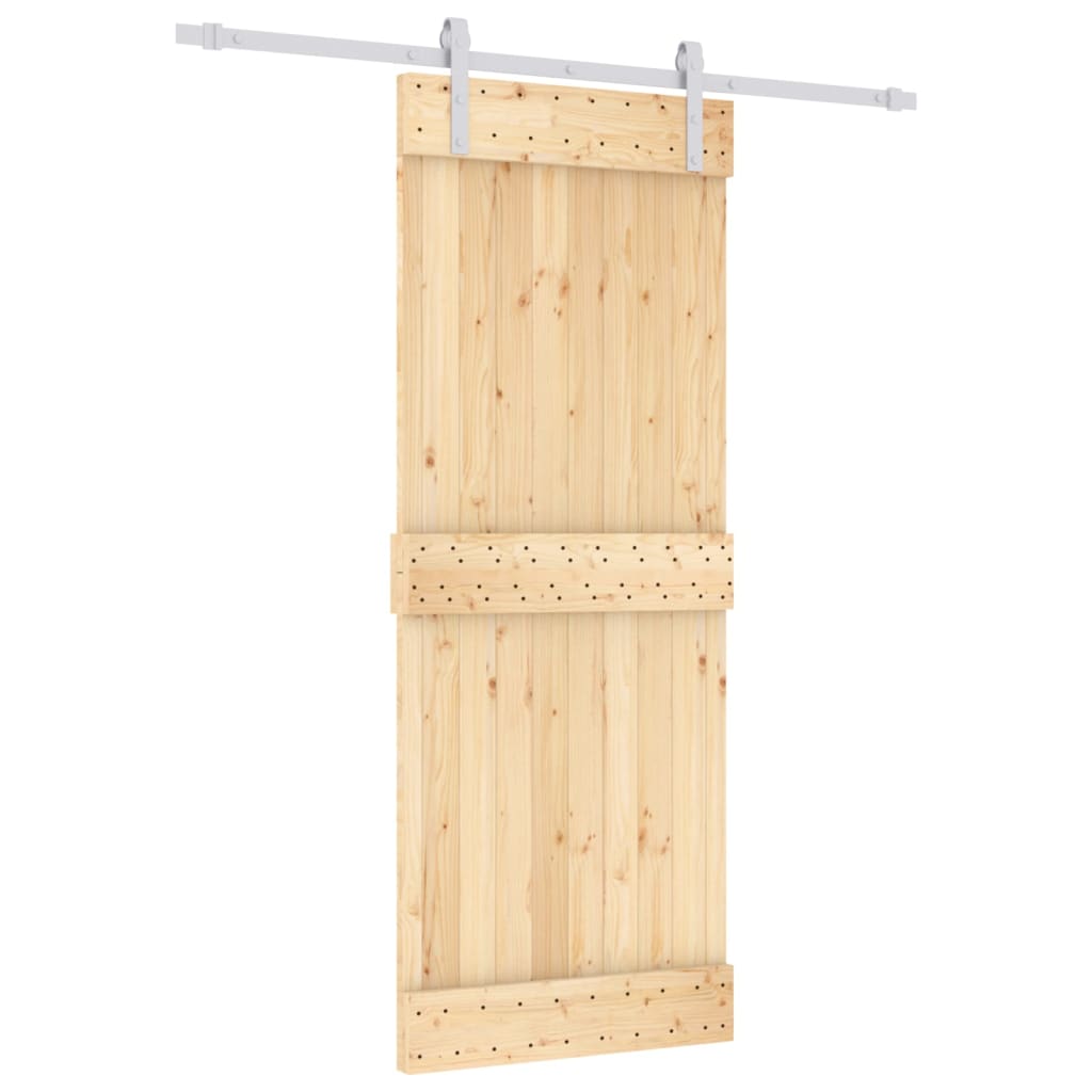 Ușă glisantă cu set de feronerie 80x210 cm, lemn masiv de pin GartenMobel Dekor