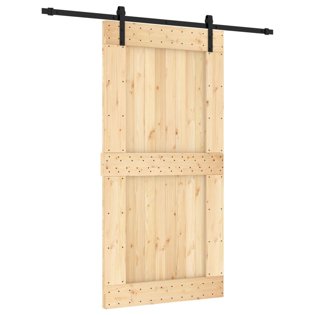 Ușă glisantă cu set feronerie, 100x210 cm, lemn masiv de pin GartenMobel Dekor